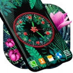 black jungle forest clock android application logo